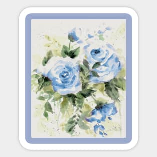 Washy Pink Roses B Sticker